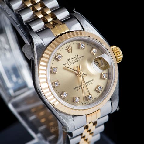 rolex 1980's women's datejust diamond watch|women's rolex oyster perpetual datejust.